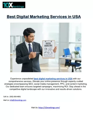 Unleashing the Best Digital Marketing Services in the USA