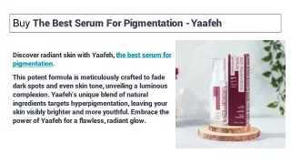 Buy The Best Serum For Face & Hairs - Yaafeh