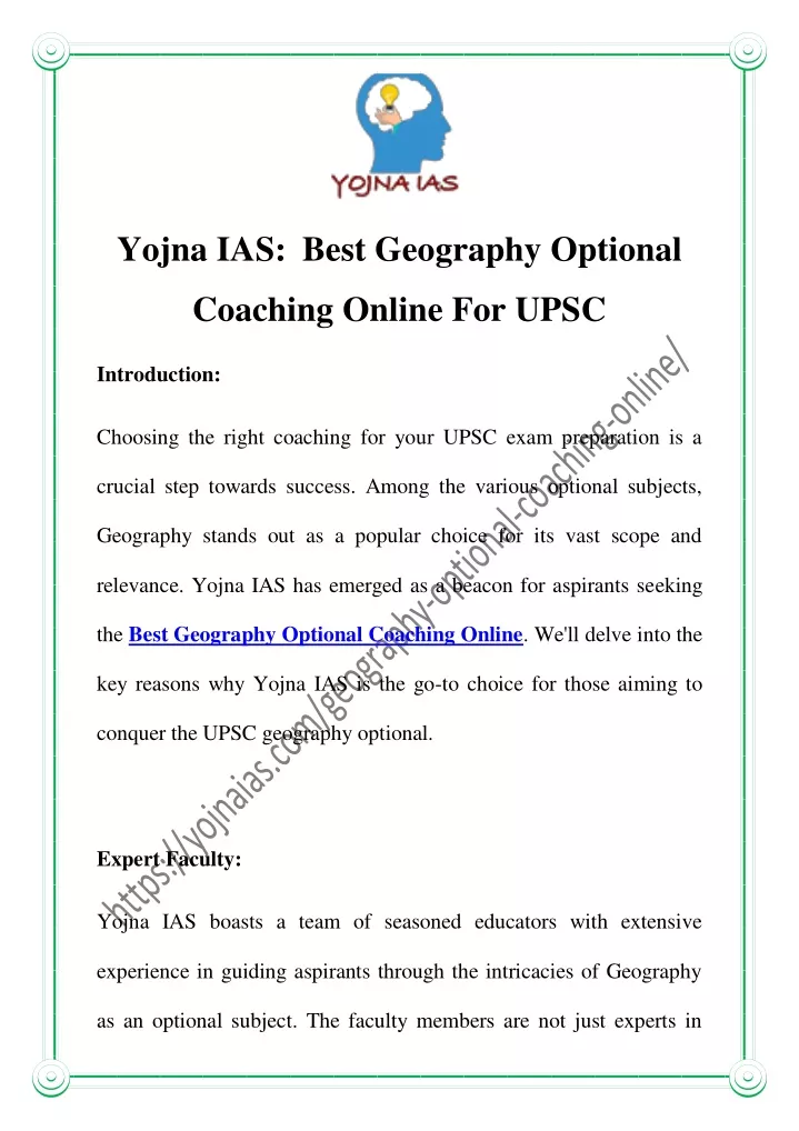 yojna ias best geography optional