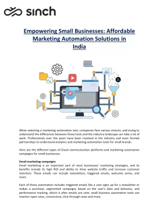 Empowering Small Businesses: Affordable Marketing Automation Solutions in India