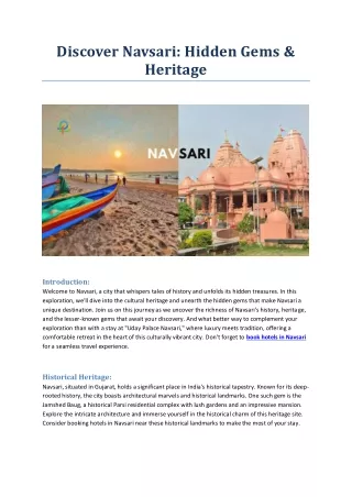 discover navsari hidden gems heritage