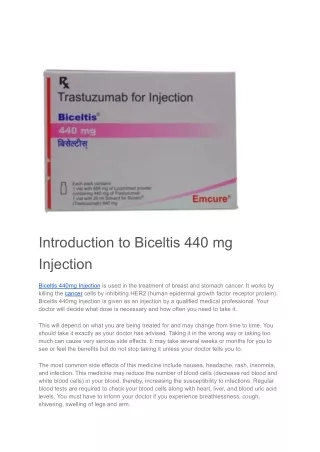 introduction to biceltis 440 mg injection