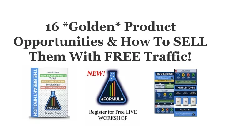 16 golden product opportunities how to sell them