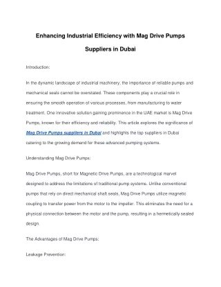 mag drive pumps suppliers in dubai -3