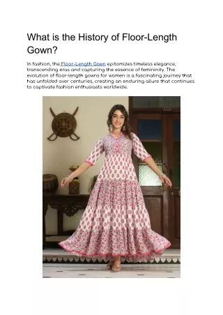 What is the History of Floor-Length Gown