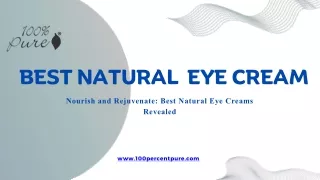 Best Natural Eye Cream for Brighter Eyes | Organic Skincare Solutions