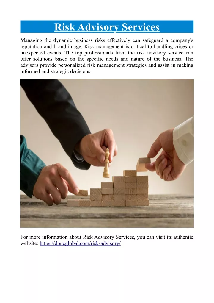 risk advisory services