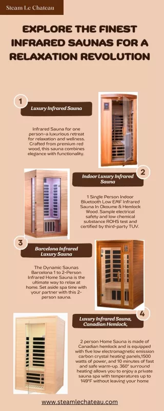 Dive into Relaxation with the Best Infrared Saunas for home