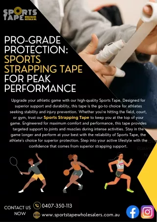 Optimize Performance and Prevent Injuries with Premium Sports Strapping Tape
