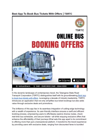 best app to book bus tickets with offers tsrtc