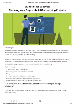 Adobe Captivate 2024 Blueprint for Interactive and Engaging E-Learning