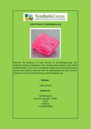 cubic zirconia syntheticgems org
