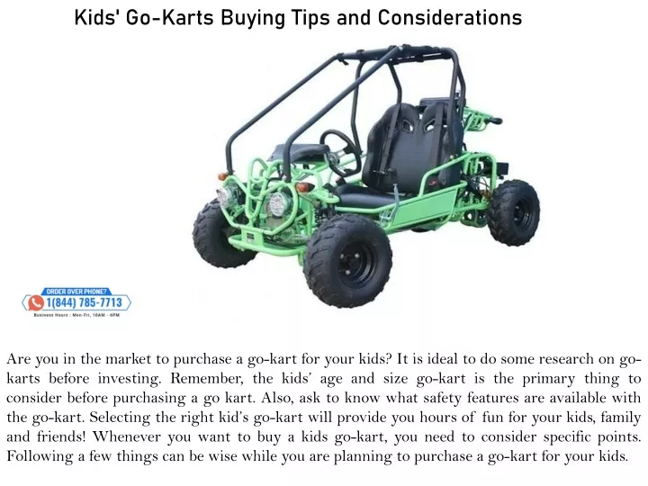kids go karts buying tips and considerations