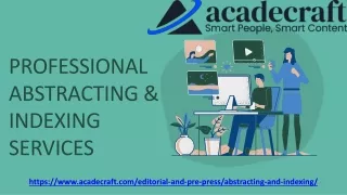 professional abstracting indexing services