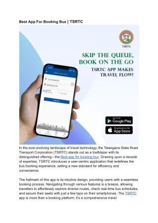 best app for booking bus tsrtc