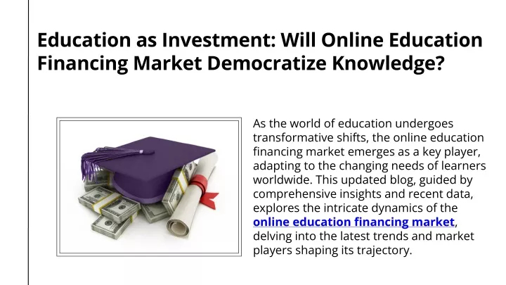 education as investment will online education