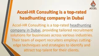 Accel-HR Consulting - Organization Restructuring Services In Dubai.