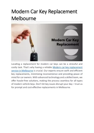 modern car key replacement modern