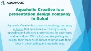 Aquaholic Creative - Top Creative Agencies Dubai.