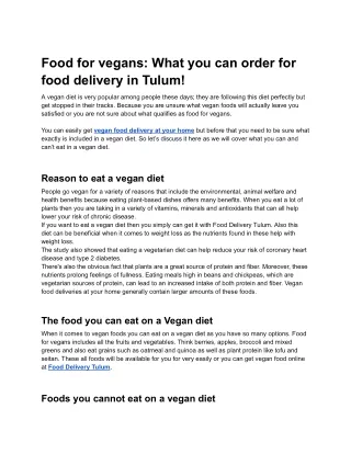 Food for vegans_ What you can order for food delivery in Tulum