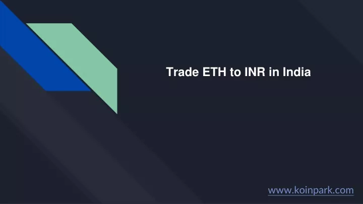 trade eth to inr in india