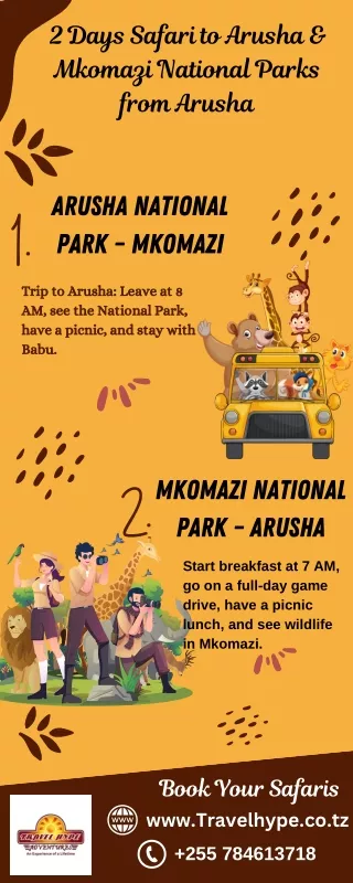 2 Days Safari to Arusha & Mkomazi national parks from Arusha