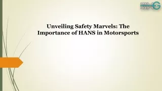 Unveiling Safety Marvels The Importance of HANS in Motorsports
