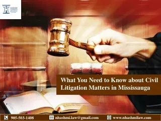 What You Need to Know about Civil Litigation Matters in Mississauga