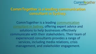 CommTogether -  Marketing Navigator Sydney.