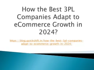 How the Best 3PL Companies Adapt to eCommerce