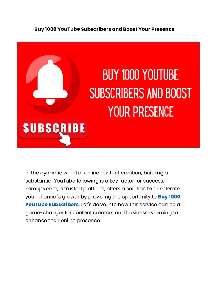 buy 1000 youtube subscribers and boost your