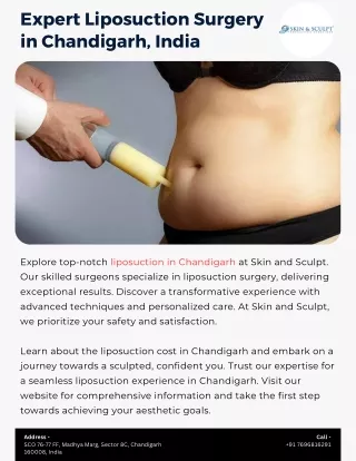 Expert Liposuction Surgery in Chandigarh, India