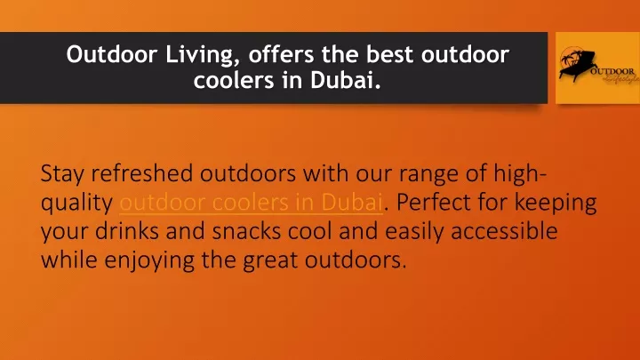 outdoor living offers the best outdoor coolers in dubai