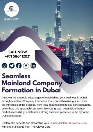 Seamless  Mainland Company  Formation in Dubai