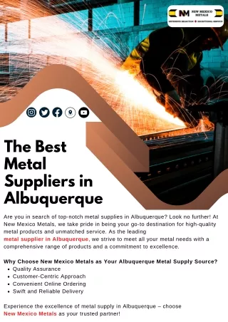 The Best Metal Suppliers in Albuquerque