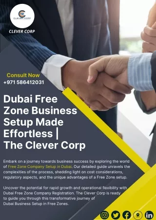 Dubai Free Zone Business Setup Made Effortless | The Clever Corp