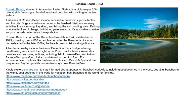 rosario beach usa