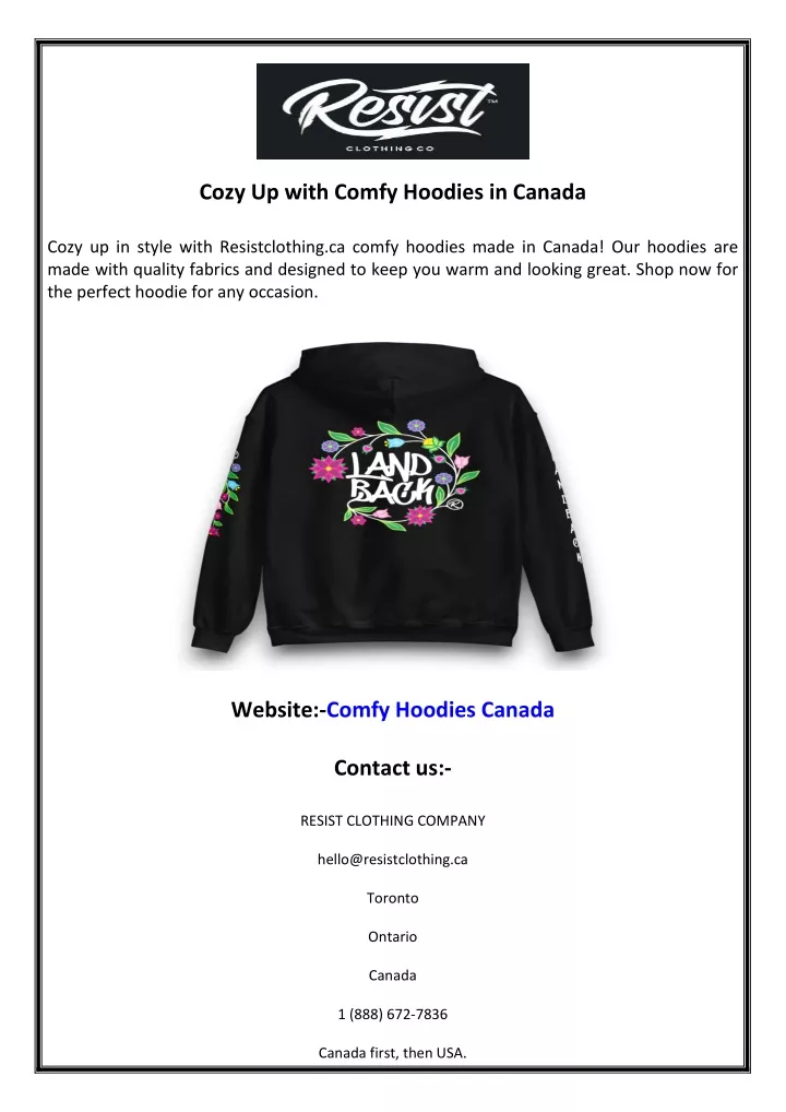 cozy up with comfy hoodies in canada