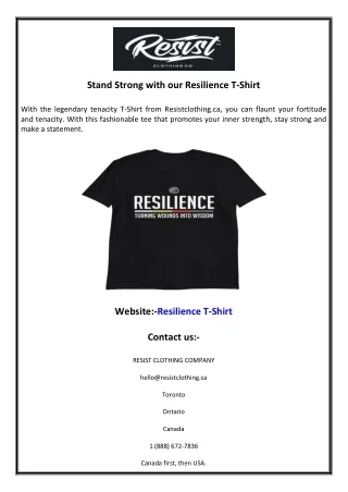 Stand Strong with our Resilience T-Shirt