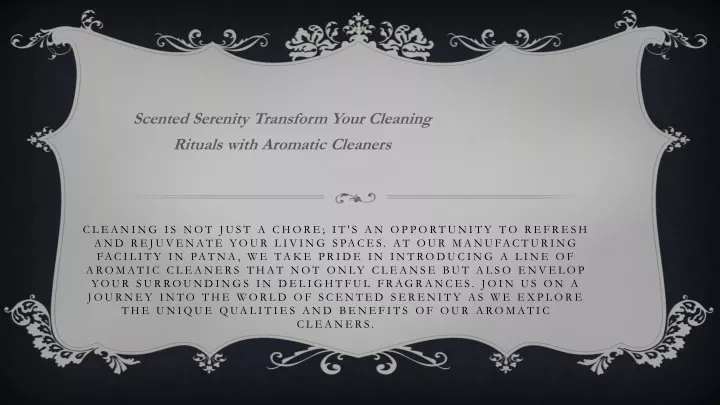 scented serenity transform your cleaning rituals with aromatic cleaners