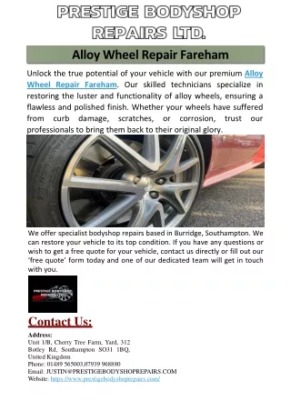 Alloy Wheel Repair Fareham