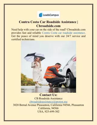 Contra Costa Car Roadside Assistance  Cbroadside