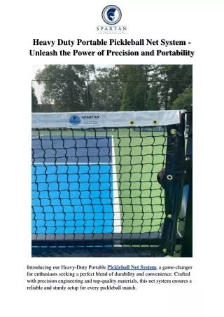 Heavy Duty Portable Pickleball Net System - Unleash the Power of Precision and Portability