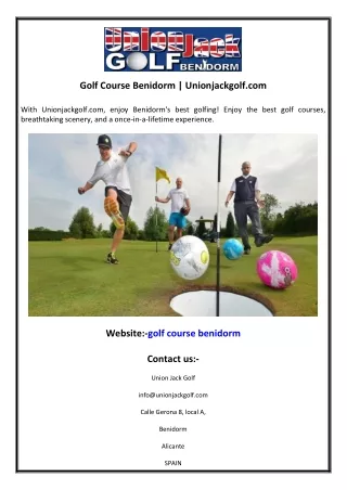 Golf Course Benidorm  Unionjackgolf.com