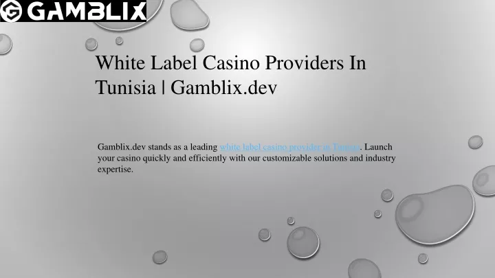 white label casino providers in tunisia gamblix