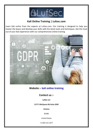 kali online training lufsec com