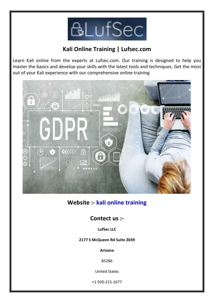 kali online training lufsec com