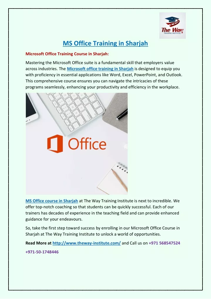 ms office training in sharjah