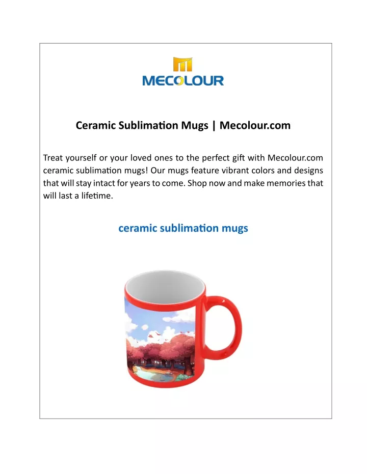 ceramic sublimation mugs mecolour com