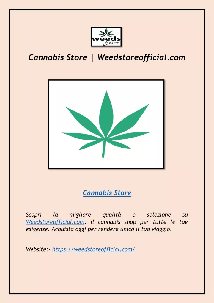 cannabis store weedstoreofficial com